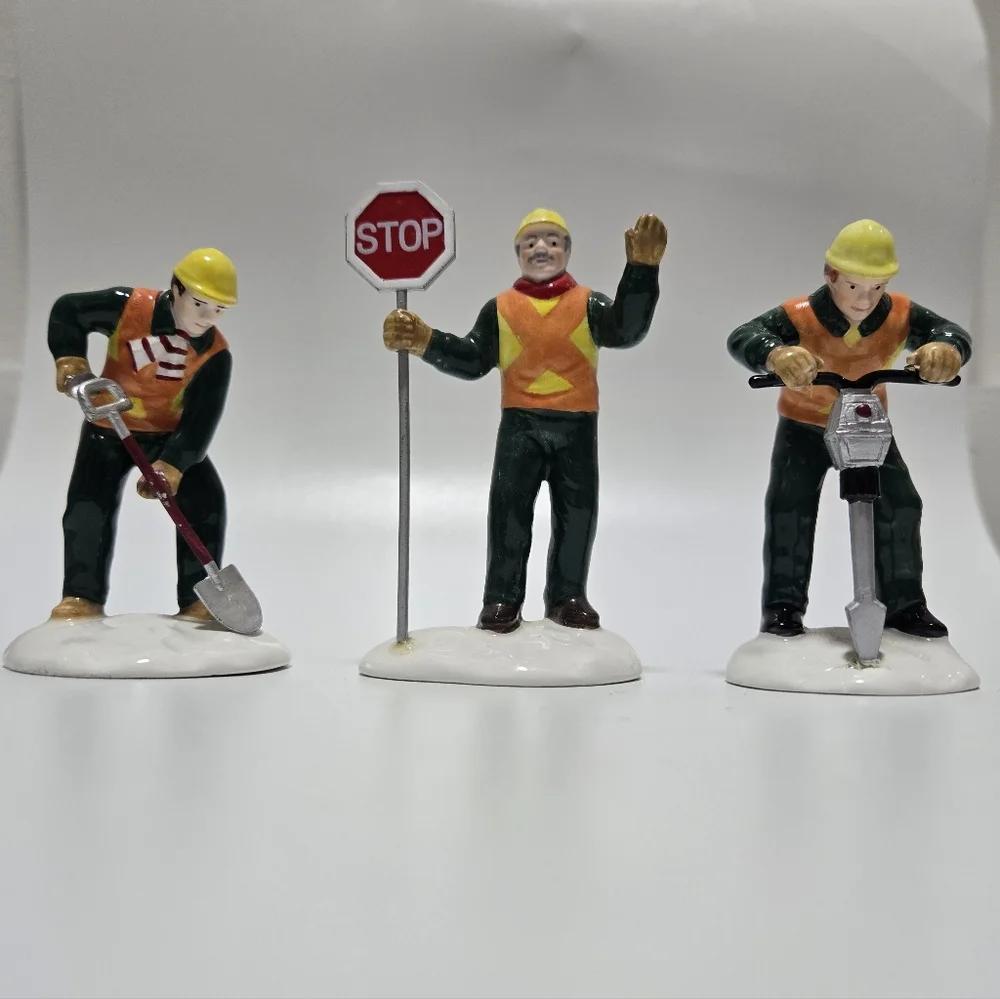 Department 56 Construction Workers Set Of 3 Men At Work Christmas Village